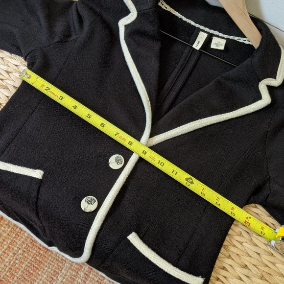 Anthropologie MOTH Joliet Black Knit Blazer - Picture 6 of 6